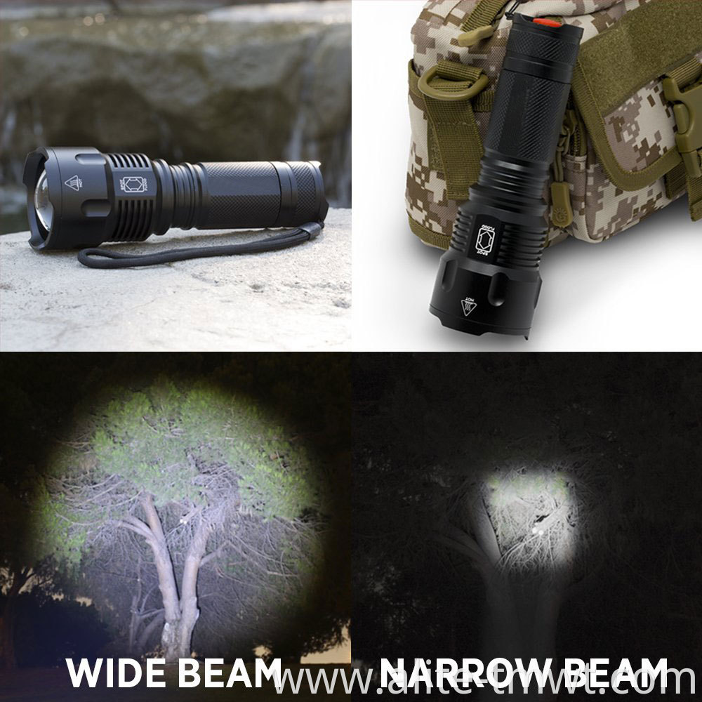 High Power 10W Waterproof 26650 Battery Dual UV 395nm And XM-L2 White LED Flashlight For Night Fishing